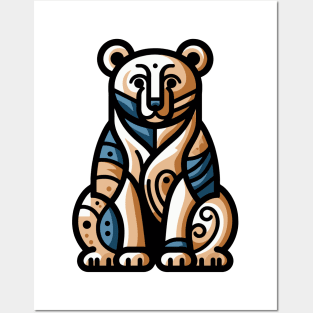 Bear illustration. Illustration of a bear in cubism style Posters and Art
